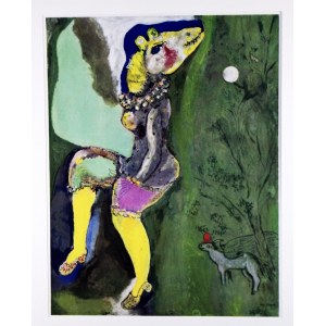 Marc Chagall(1887-1985),Dziewczyna z cyrku z głową wilka,1912 z tekiNach Gouachen Marc Chagall
