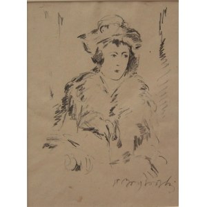 Stanisław Borysowski(1906,Lwów-1988,Toruń),Portret kobiety