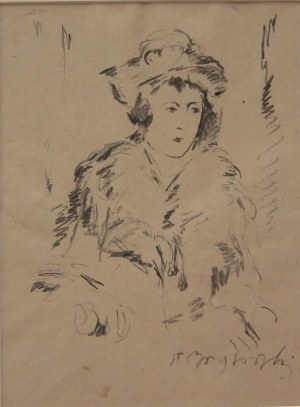 Stanisław Borysowski(1906,Lwów-1988,Toruń),Portret kobiety