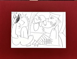 Pablo Picasso (1881-1973), Renedez - vous I z cyklu Les déjeuners I z cyklu 347, 1962