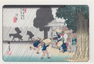 Utagawa Hiroshige (1797 - 1858), Suhara, z serii: Sześćdziesiąt dziewięć stacji Kiso Kaido, wyd. Nihon Hanga Kenkyujo, Japonia, okres Showa, lata 1960 -1970