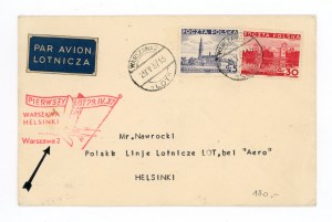 Letter Warsaw - Vilnius - Helsinki, letter sent 29.V.1937 (509)
