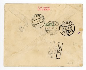 Airmail letter, Prague - Warsaw to Lviv, 1936 (532)