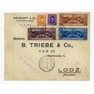 List lotniczy z Aleksandrii w Egipcie do Łodzi, 1937 (538)