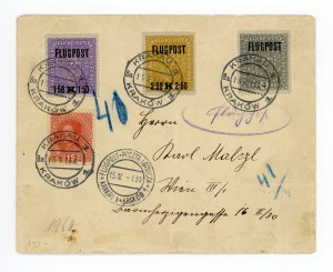 Airmail letter from Krakow to Vienna, 1918 (541)