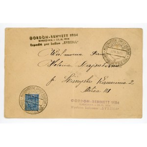 List z lotu balonem Syrena z okazji zawodów o puchar Gordon - Bennetta 1934 (542)