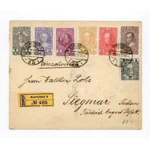 List polecony z Karlsbad do Siegmar, 1910 (554)