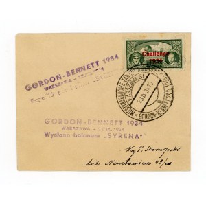 List z lotu balonem Syrena z okazji zawodów o puchar Gordon - Bennetta 1934 (558)