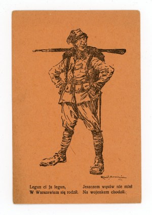 Legion postcard - caricature of a legionnaire (573)