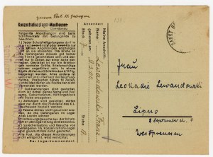 KL Mauthausen Gusen 1943? German concentration camp, envelope without letter (590)