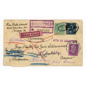 List lotniczy wysłany z Chicago do Münchebergu w Niemczech, 1929 (595)