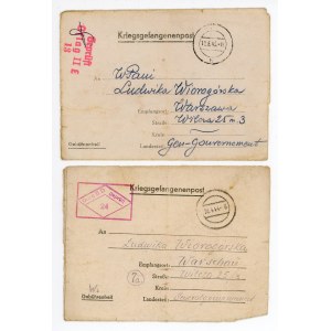 Dwa listy do jednej osoby z oflagów II E oraz II D, 1943/44 (600)