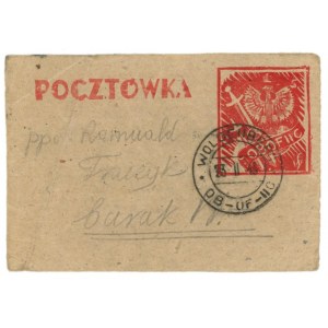 Woldenberg, Oflag II C, pocztówka z czytelni obozowej, 1943 (702)