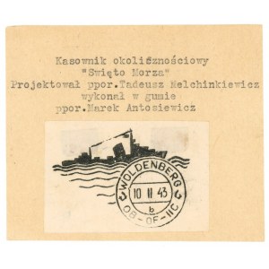 Woldenberg, Oflag II C, kasownik okolicznościowy Święto Morza, 1943 (703)