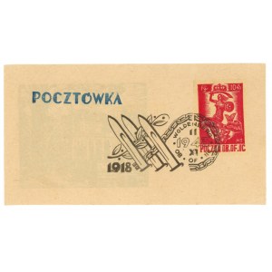 Woldenberg, Oflag II C, Święto Niepodległości, 1943. Drzeworyt (705)