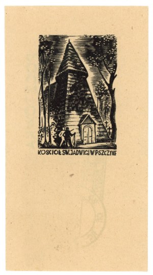 Woldenberg, Oflag II C, Mount St. Anne, 1944. woodcut (706)