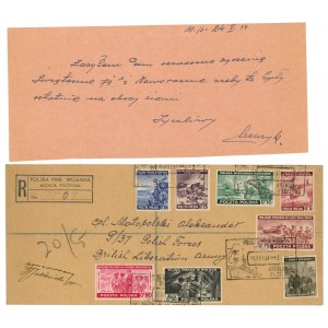 List nadany w agencji pokładowej Polskiej Marynarki Wojennej nr 27 na okręcie podwodnym ORP Wilk, 1944 (730)