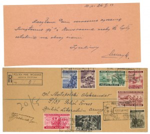 Letter transmitted in the Polish Navy's deck agency No. 27 on the submarine ORP 