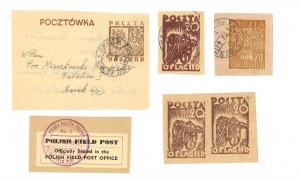 Gross-Born, Oflag II D, post card and stamps, 1943/44 (736)