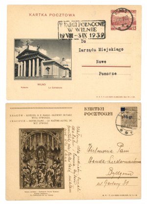 A set of illustrated postcards. Total of 2 pcs. (740)