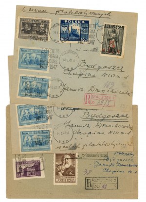 Set of registered letters from 1947 Total of 3 pieces. (741)