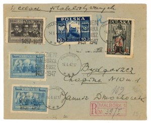 Set of registered letters from 1947 Total of 3 pieces. (741)