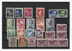 Poland 1956 - set of 24 un-cancelled stamps (103)