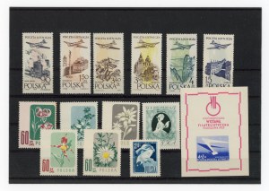 Poland 1957 - set of 14 uncancelled stamps (106)