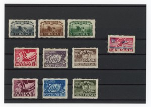 Poland 1948 - set of 10 un-cancelled stamps (109)