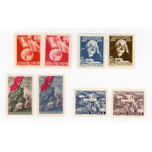 Polska 1953 rok - zestaw 8 znaczków niekasowanych (110)