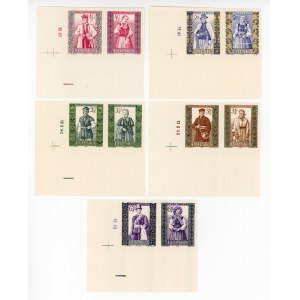 Polskie stroje ludowe, seria w parkach, 1960 (113)