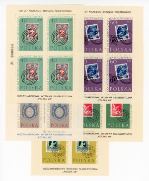 100th Anniversary of the Polish Postage Stamp, 1960 Set of five blocks (119)