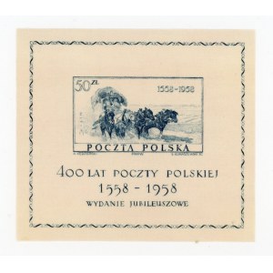 400. lecie Poczty Polskiej. Wydrukowany na jedwabiu (120)