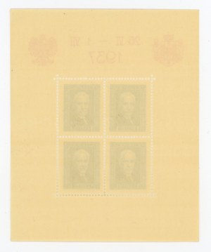 Romanian king's visit to Poland, 1937, block clean. No underblock (206)