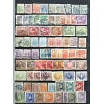 Polska, prawie 2500 znaczków kasowanych w klaserach oraz arkusze (1401)