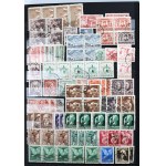 Polska, prawie 2500 znaczków kasowanych w klaserach oraz arkusze (1401)