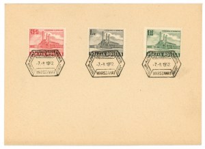 Jaworzno power plant, series, 1952. FDC envelope (904)