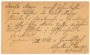 Postcard sent from Frankstadt to Prague 10.02.1896 (914)