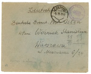 Envelope, internment camp for Polish soldiers in Făgăraş, Romania, 1940 (918)