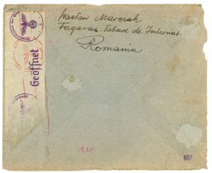 Envelope, internment camp for Polish soldiers in Făgăraş, Romania, 1940 (919)