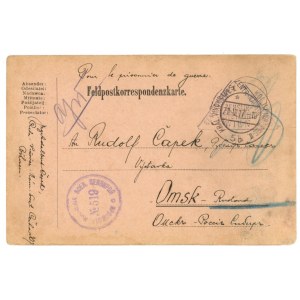 Karta wysłana do jeńca wojennego do Rosji na Syberię, 1917 (923)