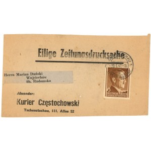 Opaska gazetowa wysłana 29.6.42 z Częstochowy do Radomska (926)