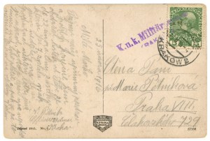 Postcard sent from Krakow in 1916. (928)