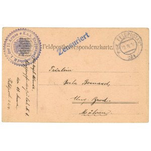Feldpostkorrespondenzkarte, K.u.K 11 Armia, front włoski, 1916 (929)