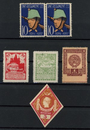 Russia, Czechoslovakia, Germany set of bricks, stickers 6 pcs. (930)