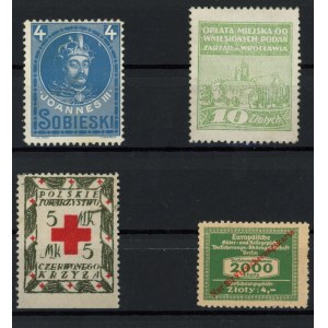Polska zestaw nalepek i opłat, (4 szt) (933)