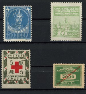 Poland set of stickers and fees, (4 pcs) (933)