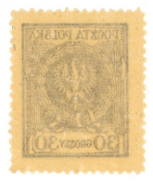 Eagle in wreath, stamp for 30 gr. in purple, 1924 (942)