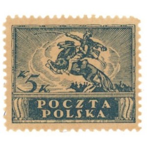 Wydanie w walucie koronowej 1919. Znaczek za 5 kr. z usterką druku (953)