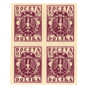 Wydanie w walucie markowej 1919. Niegumowana arkuszowa próba z drukiem podwójnym (955)
